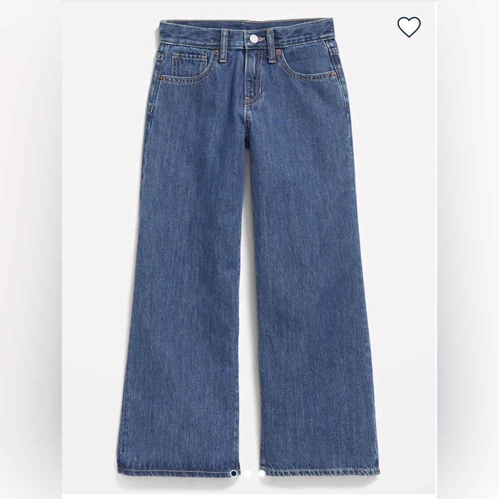 Old Navy High Waisted Super Baggy Wide Leg Jeans for Girls Size 12 NWT